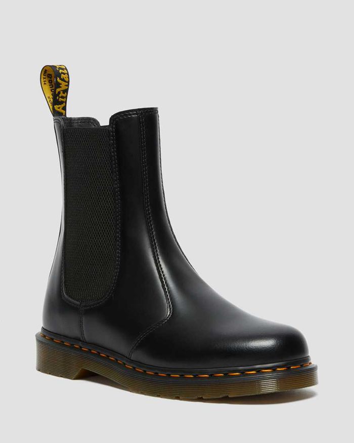 Dr Martens Chelsea Boots Dame Svart 2976 Hi Smooth Læder 5182CYMVQ